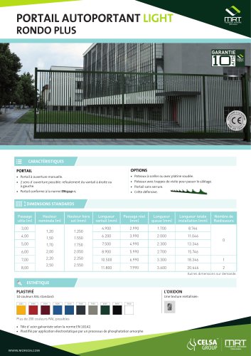 Portail autoportant Light - Rondo plus