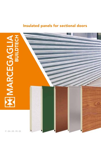 Insulated panels for sectional doors