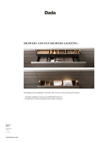 DRAWERS AND PAN DRAWERS LIGHTING—