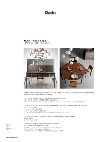 MODULOR TABLE - NICOLA GALLIZIA 2015