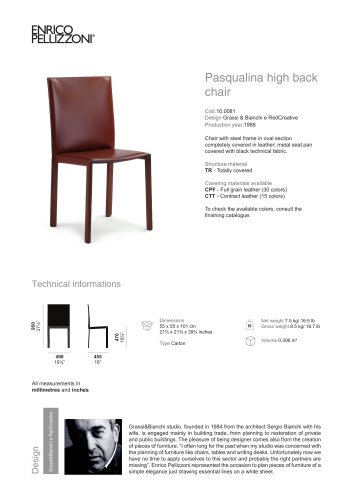 Pasqualina high back chair