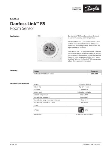 Danfoss Link RS (Room Sensor)