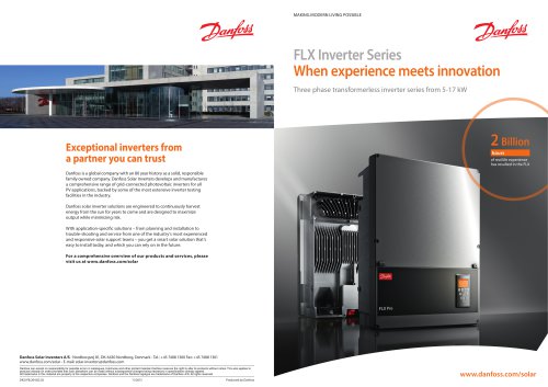 FLX Inverter Series - When experience meets innovation