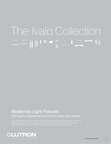 The Ivalo® Collection Modernist Light Fixtures