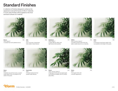 Standard Finishes