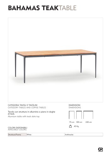 Bahamas Teak Table