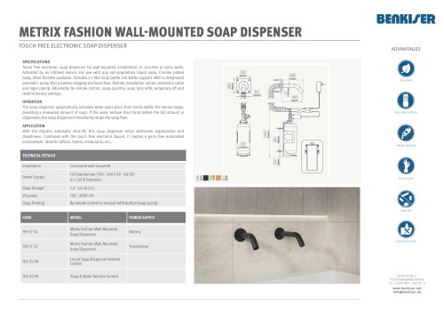 Metrix Fashion Wall-Mounted Soap Dispenser