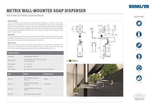 Metrix Wall-Mounted Soap Dispenser