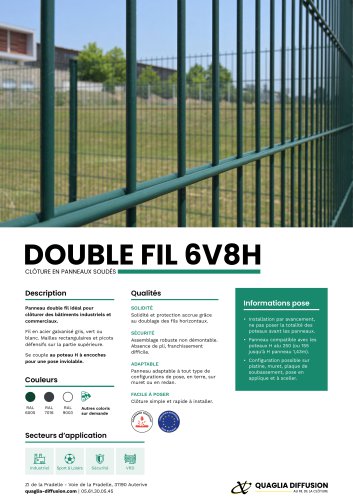 clôture double fil 6V8H