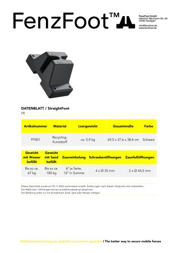 FenzFoot StraightFoot