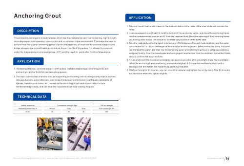 Anchoring Grout