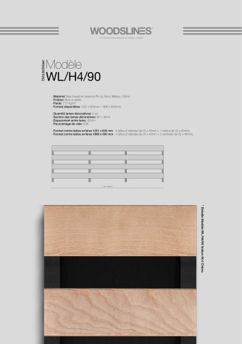 Fiche Technique Woodslines WL/H4/90