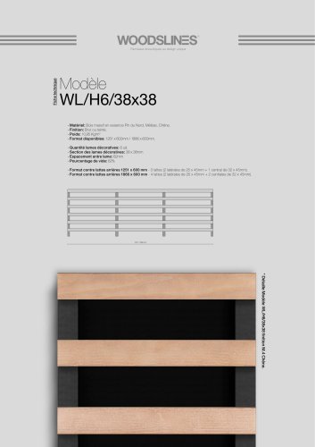 Fiche Technique Woodslines WL/H6/38x38