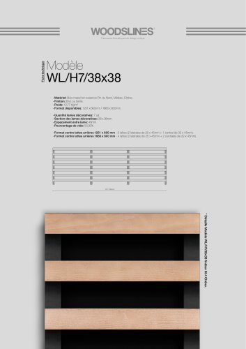 Fiche Technique Woodslines WL/H7/38x38