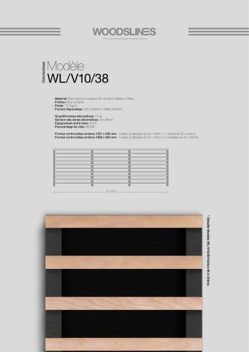 Fiche Technique Woodslines WL/V10/38