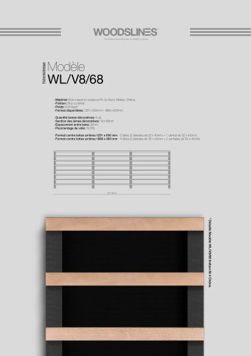 Fiche Technique Woodslines WL/V8/68