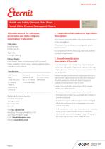 Health and safety product Data sheet eternit Fibre cement Corrugated Sheets