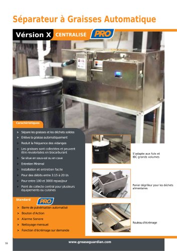 Grease Guardian - pour installation en sous-sol