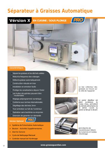 Grease Guardian version X pour installation sous plonge