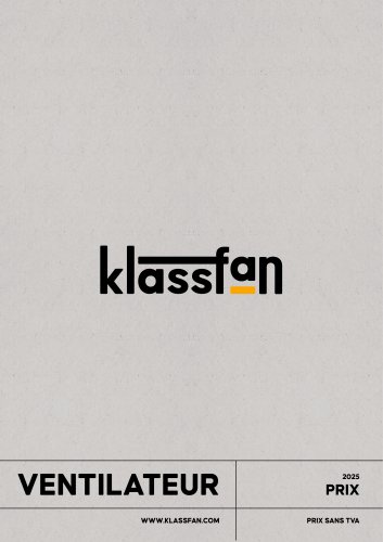 Catalogue Klassfan Modulo avec tarif 2025
