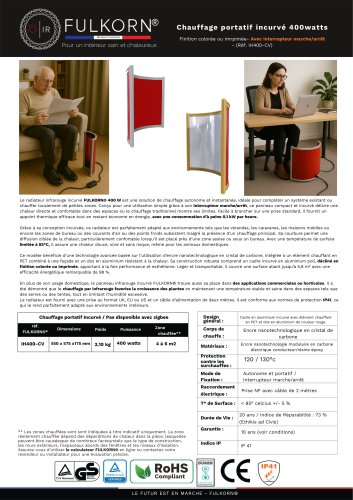chauffage portatif incurvé sans zigbee
