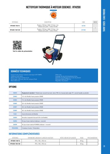 Nettoyeur thermique à moteur essence : RTH200
