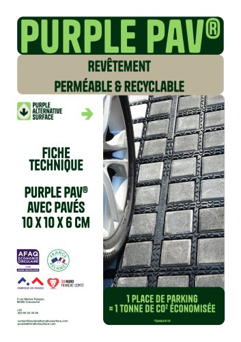 Revêtement perméable & recyclable