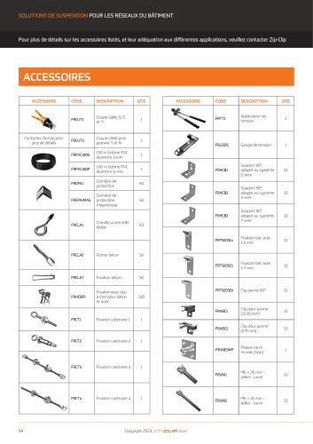 SOLUTIONS DE SUSPENSION POUR LES RESEAUX DU BÂTIMENT