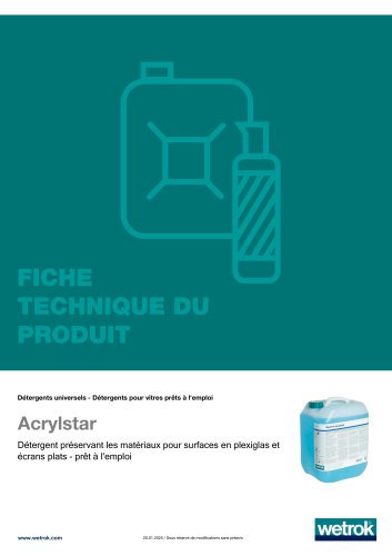 FICHE TECHNIQUE DU PRODUIT Acrylstar