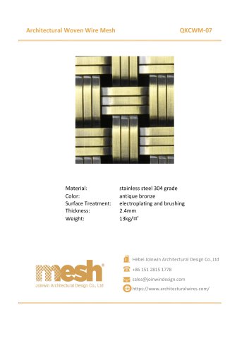 Architectural Woven Wire Mesh - QKCWM-07