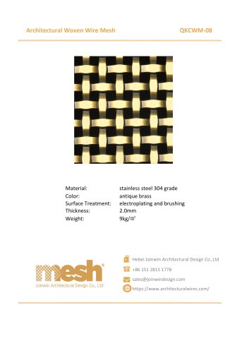 Architectural Woven Wire Mesh - QKCWM-08