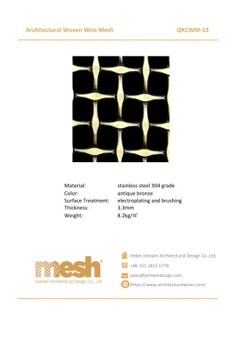 Architectural Woven Wire Mesh - QKCWM-13
