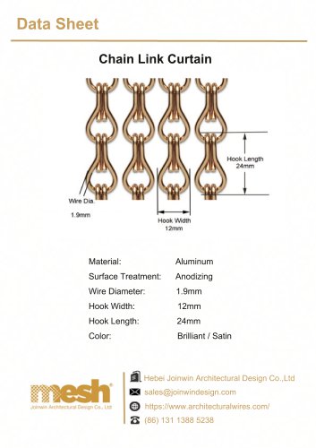 Chain link curtain