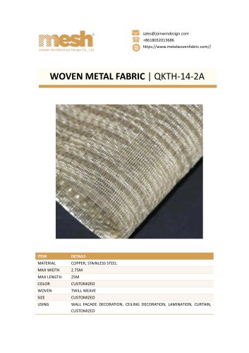 WOVEN METAL FABRIC QKTH-14-2A