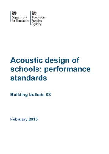 Acoustic design of schools