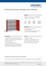 Armoire de bureau abrégée avec tablettes-1