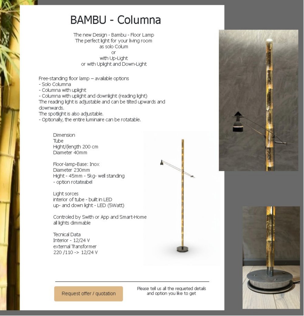 Bambu - Columna classico - LUMINARE (powered by Casablanca de la luz SL)