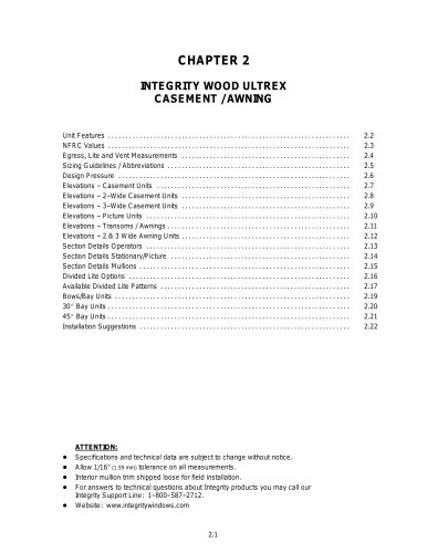 INTEGRITY WOOD ULTREX CASEMENT / AWNING