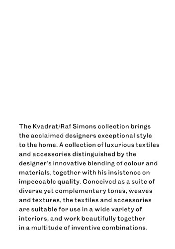 Kvadrat/Raf Simons accessories collection 2018