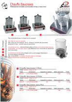 Cauffe Saucisses - Resistance blindee surmoulee et bac a eau inox