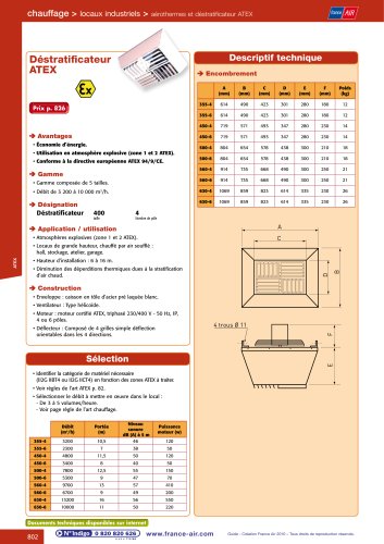  DESTRATIFICATEUR ATEX