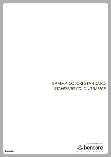 STANDARD COLOUR RANGE