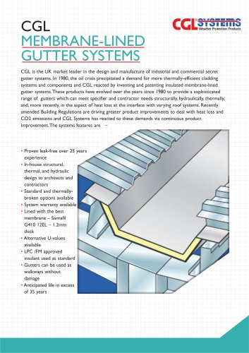 CGL Membrane-Lined Gutter Systems