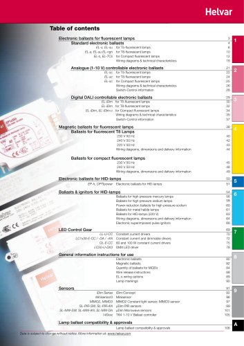 Components catalogue 2012