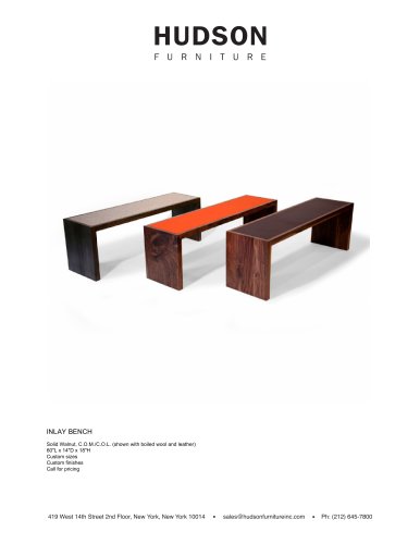 BENCHES:INLAY BENCH