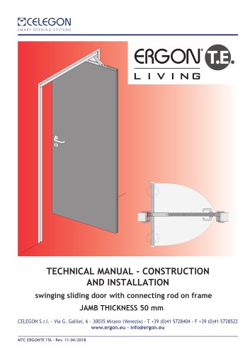 CELEGON - Ergon Living TE - Technical Manual EN-rev11