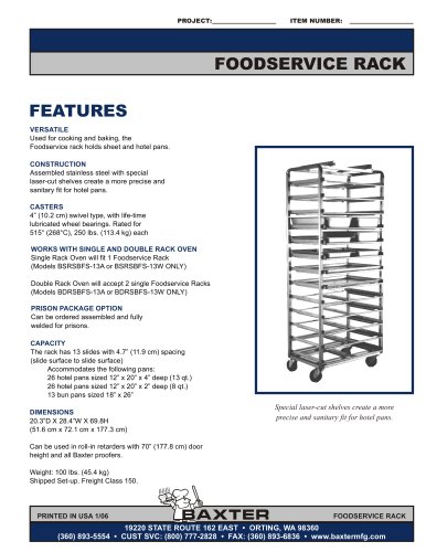 Food Service Rack