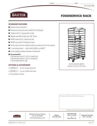 FOODSERVICE RACK