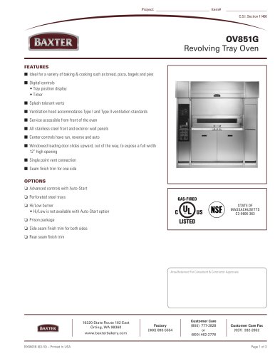 OV851G - Revolving Tray Oven