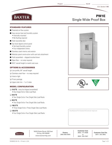 PW1E Single Wide Proof Box